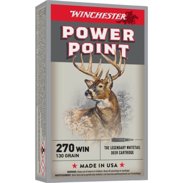 Winchester Super-X Power Point Rifle Ammunition .270 Win 130 gr JSP 3060 fps 20/ct