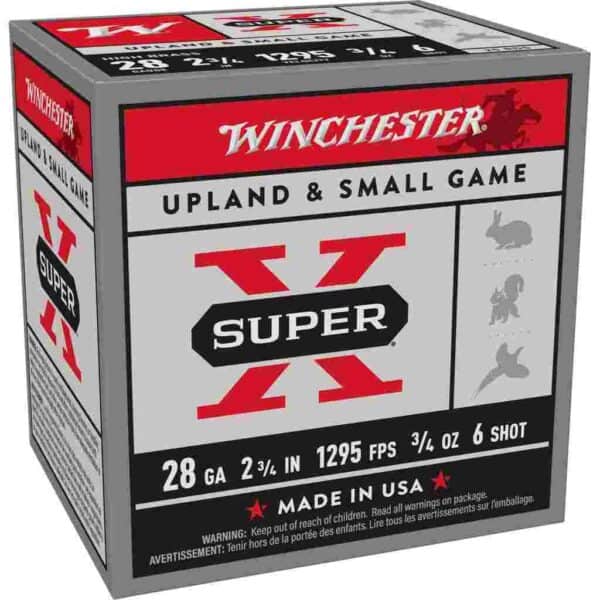 Winchester Super-X High Brass Game Shotshells 28 ga. 2-3/4" 3/4oz 1295 fps #6 25/ct