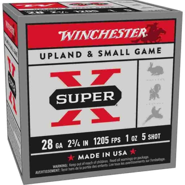 Winchester Super-X Game Shotshells 28 ga 2-3/4" 1 oz 1205 fps #5 25/ct