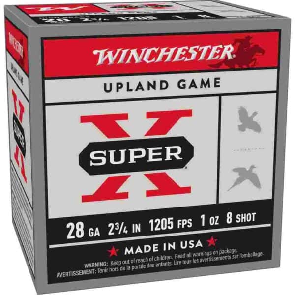 Winchester Super-X Game Shotshells 28 ga 2-3/4" 1 oz 1205 fps #8 25/ct