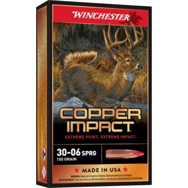 Winchester Copper Impact Rifle Ammunition 30-06 SPRG 150 gr. BT 2920 fps 20/ct