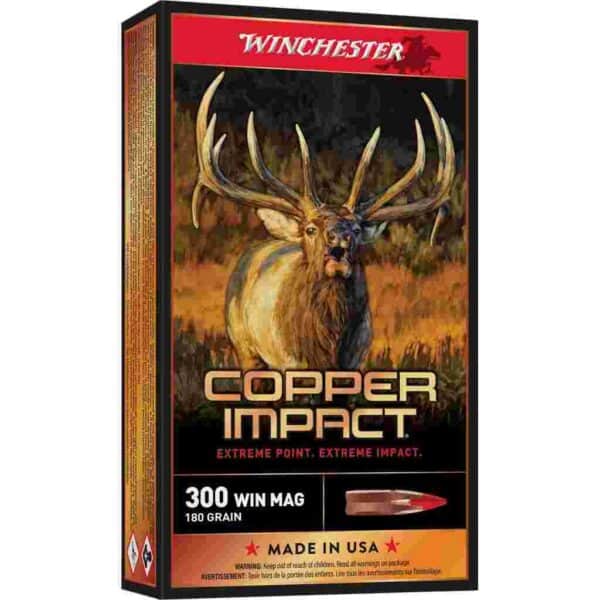 Winchester Copper Impact Rifle Ammunition 300 WSM 180 gr. BT 2900 fps 20/ct