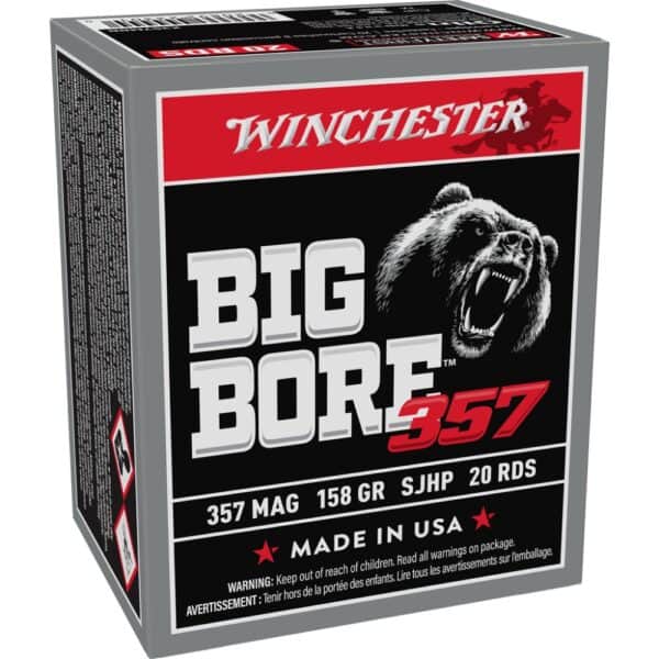 Winchester Big Bore Handgun Ammunition .357 Mag 158 gr. JHP 1460 fps 20/ct