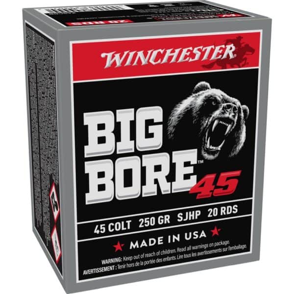 Winchester Big Bore Handgun Ammunition .45 Colt 250 gr. SJHP 845 fps 20/ct