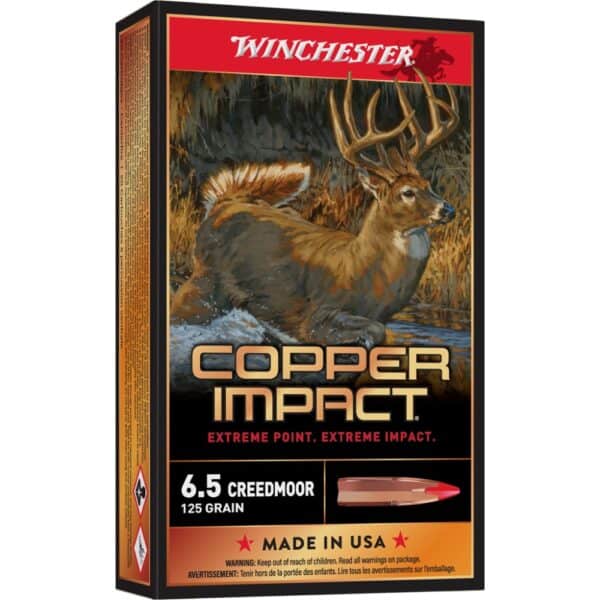 Winchester Copper Impact Rifle Ammunition 6.5 Creedmoor 125 gr. BT 2850 fps 20/ct