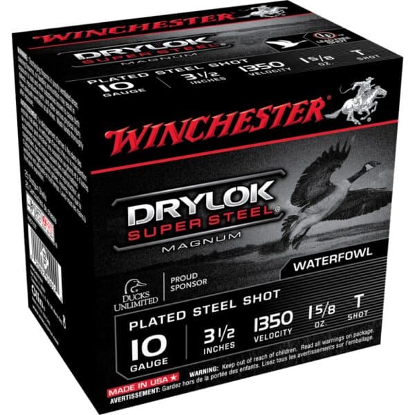 Winchester Super-X Drylok Super Steel Shotshells 10 ga 3-1/2" 1-5/8 oz 1350 fps #T 25/ct