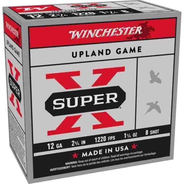 Winchester Super-X Heavy Game Shotshells 12 ga 2-3/4" 1-1/4 oz 1220 fps #8 25/ct