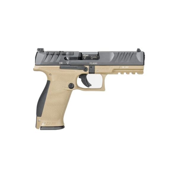 Walther PDP Full Size Optic Ready Handgun 9mm Luger 18rd Magazines(2) 4.5" Barrel Two-Tone Tan