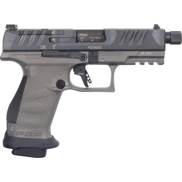 Walther PDP Compact Handgun 9mm Luger 18rd Magazines (3) 4.6" Barrel Tungsten Grey Optic Ready