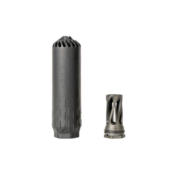 Huxwrx Flow 6k Suppressor Kit 5/8x24 Black with Flash Hider