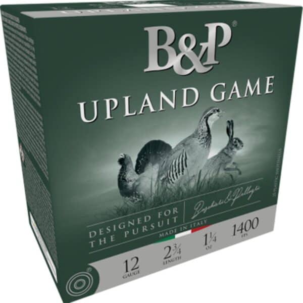 B&P Upland Game Shotshells- 12 ga 2-3/4 In 1-1/4 oz #4 1400 fps 25/ct