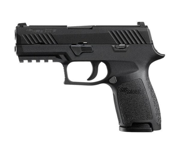 Sig Sauer P320 Compact Handgun 9mm Luger 10rd Magazines 3.9" Barrel Nitron Finish Siglite Sights MA Compliant Manual Safety