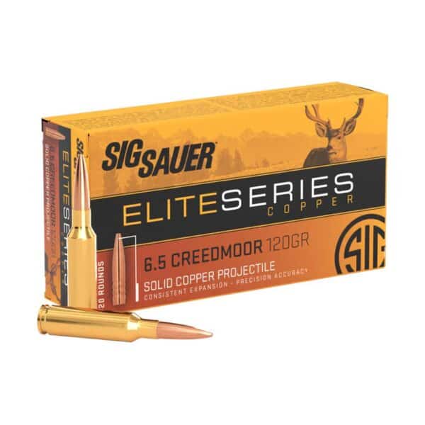 Sig Sauer Elite Hunting Rifle Ammunition 6.5mm Creedmoor 120 gr HT 20/ct