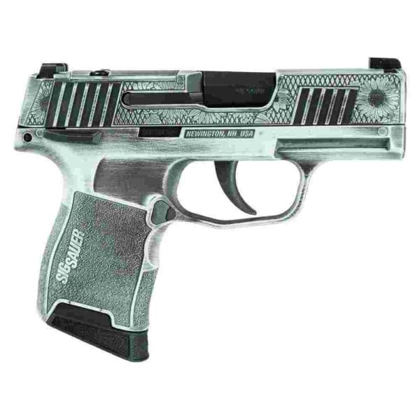 Sig Sauer Exclusive P365-380 "Sun Flower" Handgun 380 Auto 10rd Magazine 3.1" Barrel Black Manual Safety