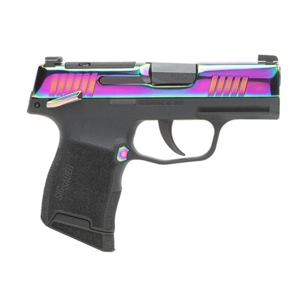 Sig Sauer P365 380 Rainbow Handgun .380 ACP 10rd Magazines (2) 3.1" Barrel Black with Rainbow Slide