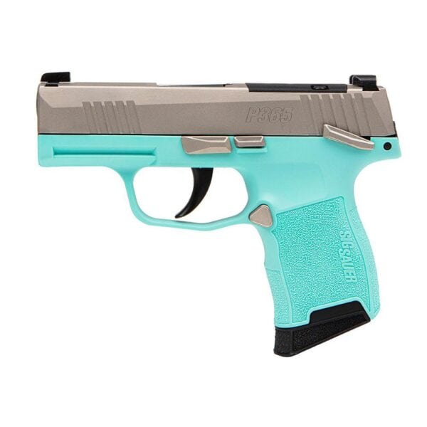 Sig Sauer P365 Robins Egg Blue Handgun .380 ACP 10rd Magazines(2) 3.1" Nickel Slide Optic Ready