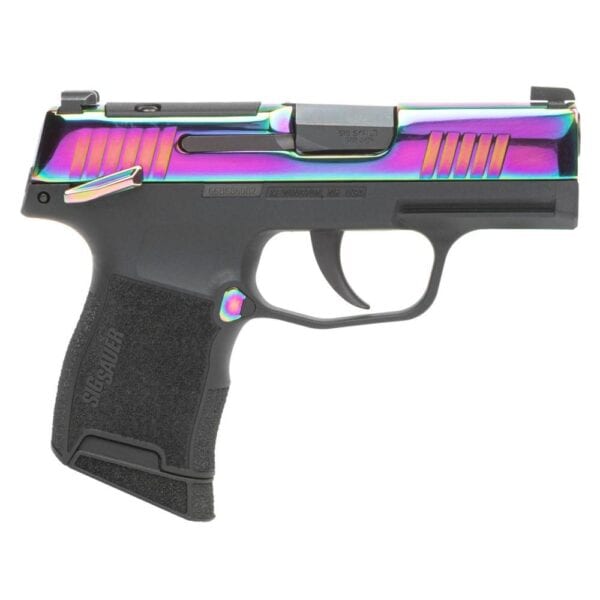 Sig Sauer P365X Handgun 9mm Luger 12rd Magazines (2) 3.1" Barrel Rainbow Titanium Slide with Black Frame