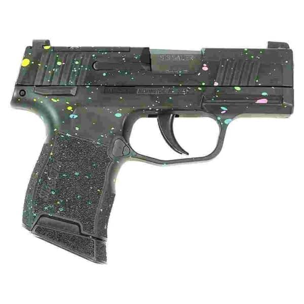 Sig Sauer "Multi-Color Paint Splatter" P365 Optic Ready Handgun 9mm Luger 10rd Magazines(2) 3.1" Barrel X-RAY 3 Sights Manual Safety