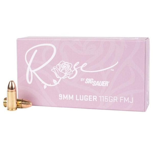 Sig Sauer ROSE Handgun Ammunition 9mm Luger 115gr FMJ 1050 fps 50/ct