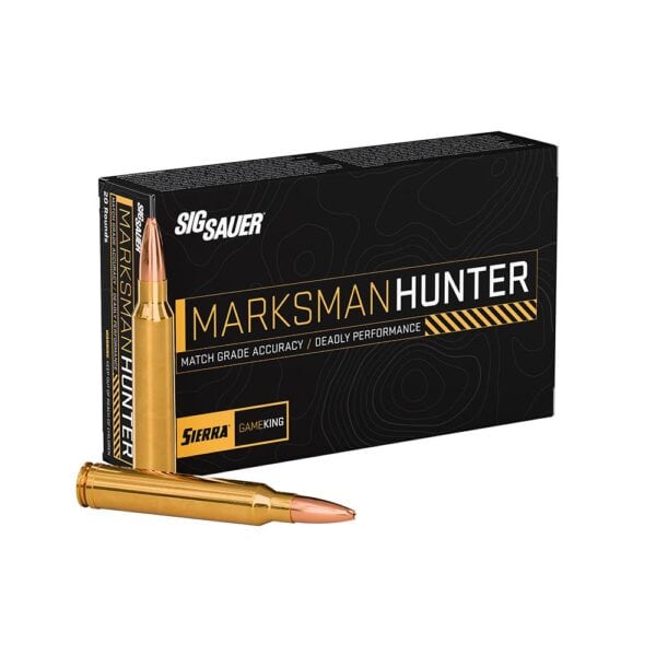 Sig Sauer Marksman Hunter GameKing Rifle Ammunition .300 Win Mag 165gr HPBT 3120 fps 20/ct