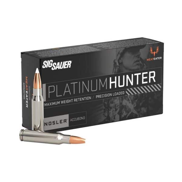 Sig Sauer Platinum Hunter Accubond Rifle Ammunition .308 Win 165gr PT 2700 fps 20/ct