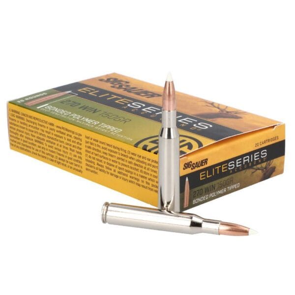 Sig Sauer Elite Hunting Accubond Rifle Ammunition .270 Win 150gr HP 2860 fps 20/ct