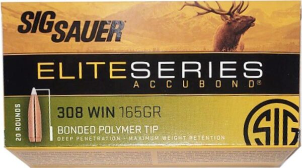 Sig Sauer Elite Accubond Hunting Ammunition .308 Win 165gr AB 20/ct