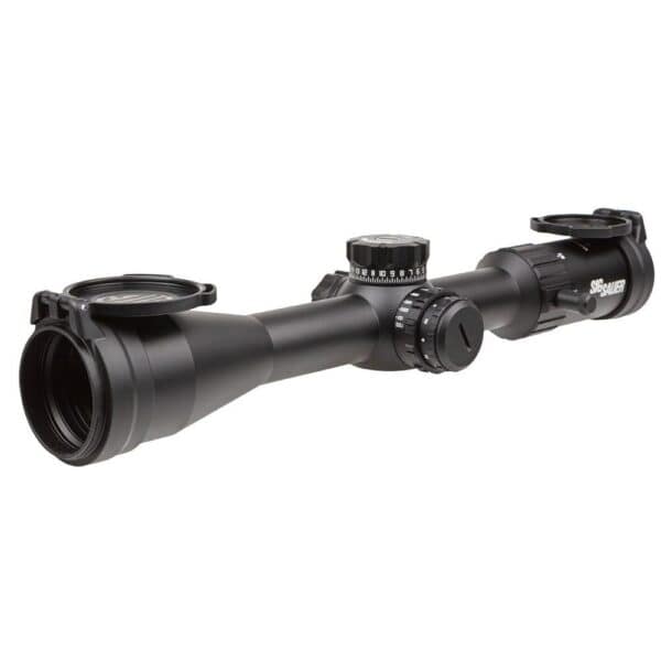 Sig Sauer Whiskey 4 Rifle Scope 4-16x44 30mm FFP MOA Milling Hunter 2.0 Illum Exposed Zero Stop Side Focus Black