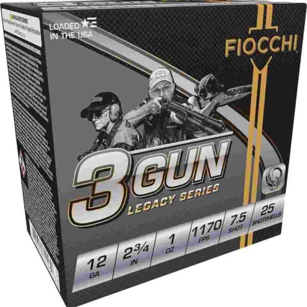 Fiocchi 3 Gun Match Shotshells 12ga 2-3/4" 1oz 1170 fps #7.5  25/ct