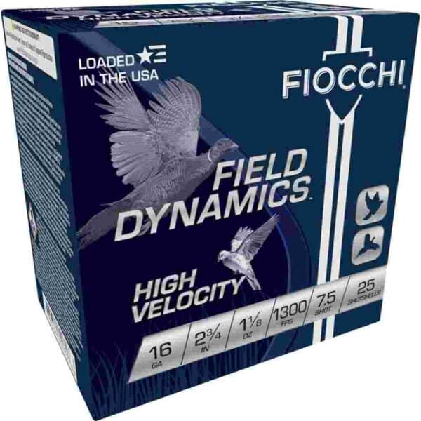 Fiocchi High Velocity Shotshells 16ga 2-3/4" 1-1/8oz #7.5 Hi Velocity 25/ct