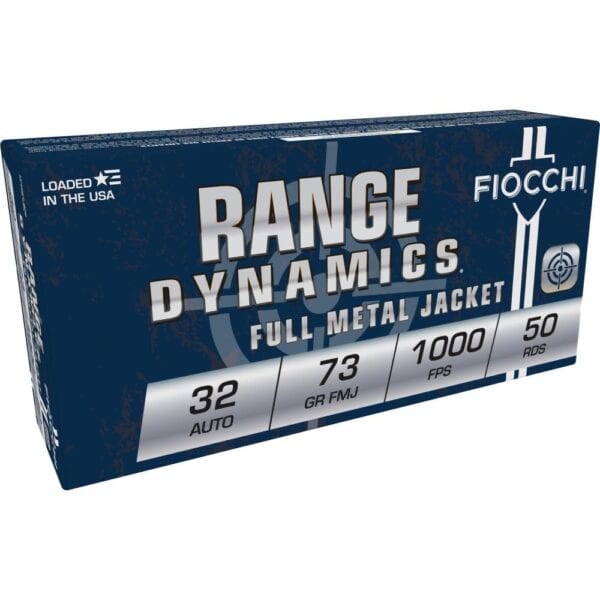 Fiocchi Pistol Shooting Dynamics Handgun Ammunition .32 ACP 73 gr FMJ 1000 fps 50/box