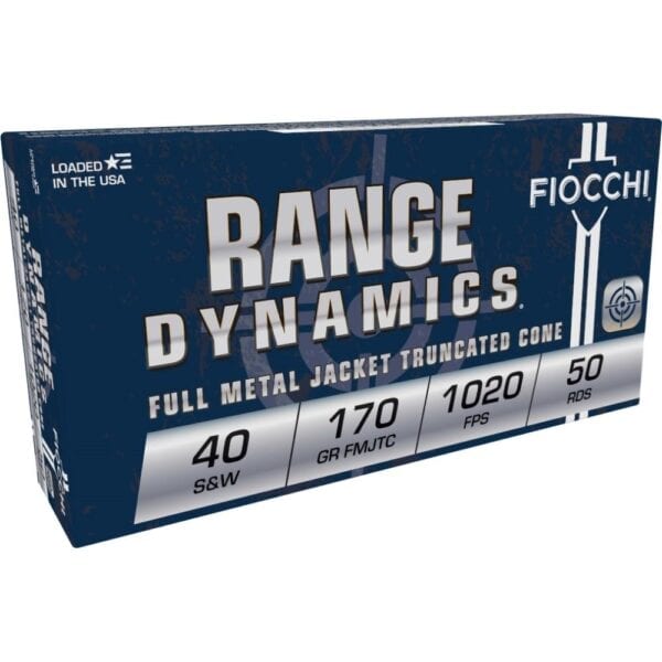 Fiocchi Pistol Shooting Dynamics Handgun Ammunition .40 S&W 170 gr FMJ 1020 fps 50/box