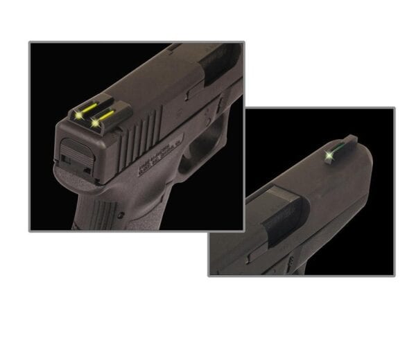 Truglo TFO Tritium/Fiber-Optic Day/Night Sights Fits Springfield XD XDM (excluding 5.25" Comp Series) and XDS - Front Green/Rear Yellow