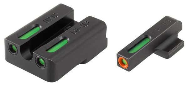 Truglo TFX Pro Tritium/Fiber-Optic Day/Night Sights Fit H&K VP9 VP40 P30 P30SK P30L 45 & 45 TACTICAL (Including Compact) - Orange Outline Front/