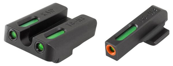 Truglo TFX Pro Tritium/Fiber-Optic Day/Night Sights Fit KAHR ARMS K MK P PM T &TPModels with New Dovetail (post 2004) - Orange Outline Front/Rear