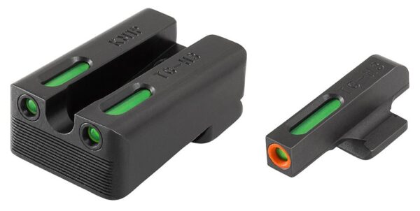 Truglo TFX Pro Tritium/Fiber-Optic Day/Night Sights Fit Kimber 1911 models w/ FIXED REAR SIGHT - Orange Outline Front/Rear Green