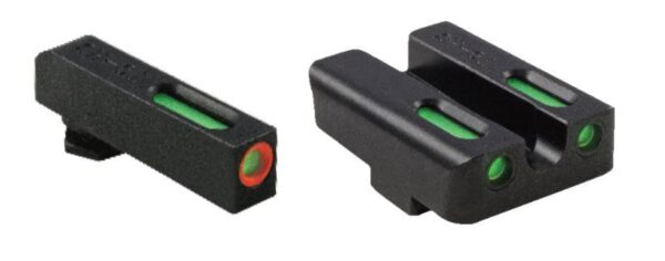 Truglo TFX Pro Tritium/Fiber-Optic Day/Night Sight - Ruger American 9mm & .45 - Orange Outline Front/Rear Green