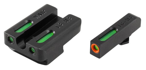 Truglo TFX Pro Tritium/Fiber-Optic Day/Night Sights Fit Walther P99/Walther PPQ - Orange Outline Front/Rear Green