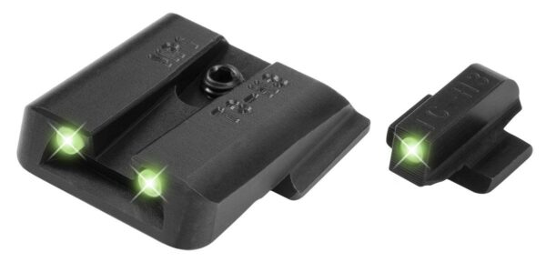 Truglo Tritium Pro Night Sights Fit S&W Bodyguard .380 - White Outline Front/Green Rear