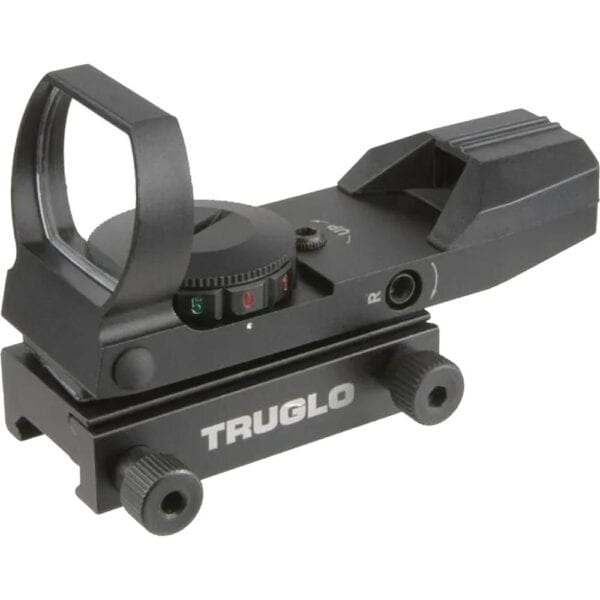 Truglo Dual Color Open Red Dot Sight 24x34mm Multi Reticle Illuminated Black