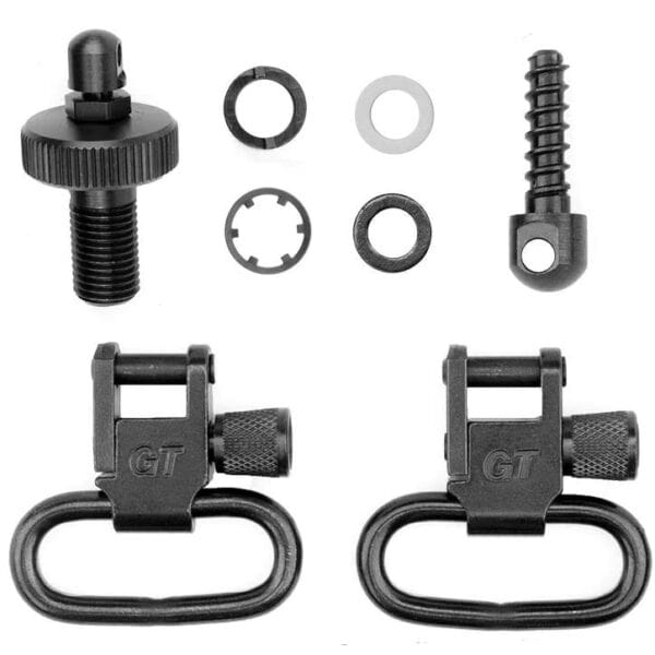 Grovtec Shotgun Locking Swivel Set for Mossberg 500 20 ga Black