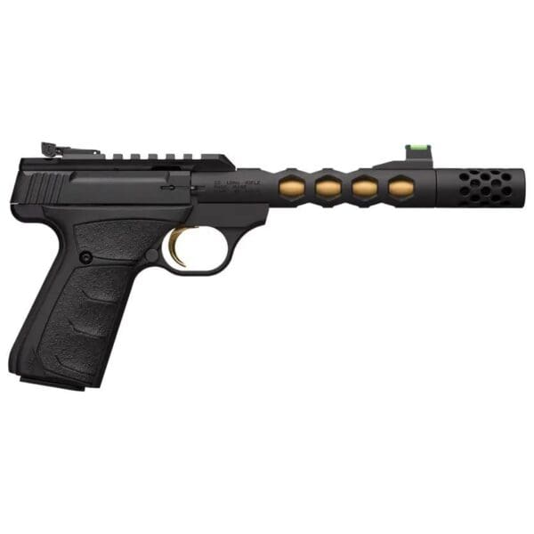 Browning Buck Mark Plus Vision Black/Gold Suppressor Ready Handgun .22 LR 10rd Magazine 5.875" Threaded Barrel