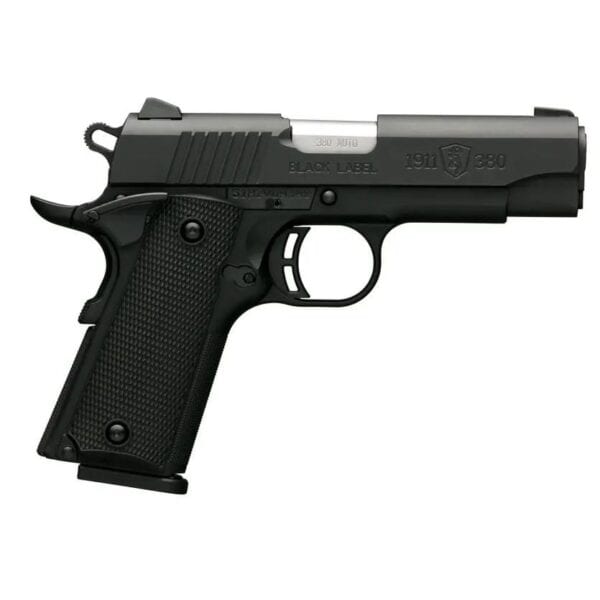 Browning 1911 380 Black Label Compact Handgun 380 ACP 8rd Magazine 3.625" Barrel Black