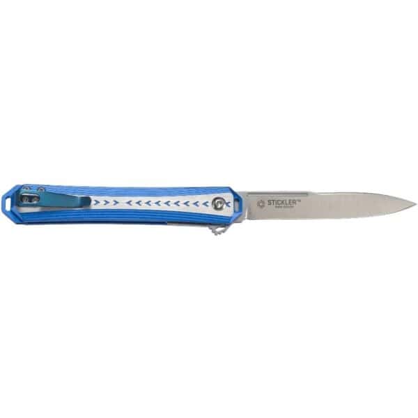 CRKT Stickler Assisted Foldin Knife 3-2/5" Spear Point Blade Blue