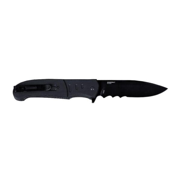 CRKT Ignitor Assisted Folding Knife 3-1/2" Drop Point Blade Black with Veff Serrations