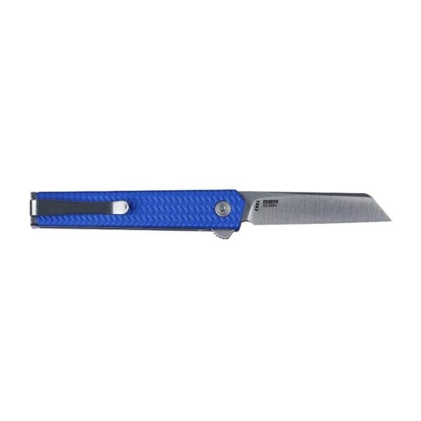 CRKT CEO Microflipper Folding Knife 2-1/5" Sheepsfoot Blade Blue