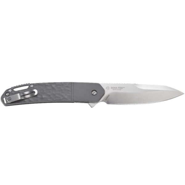 CRKT Bona Fide Silver Folding Knife 3 3/5" Blade Grey