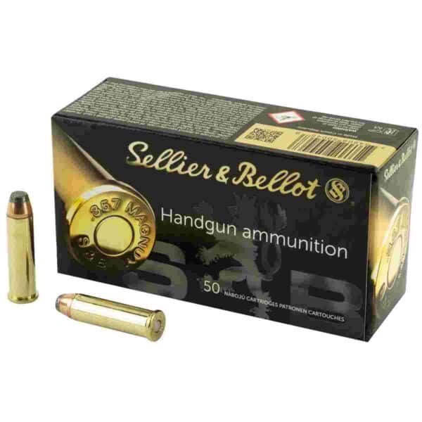 Sellier & Bellot Pistol & Revolver Ammo .357 Mag 158 gr SP 50/Box