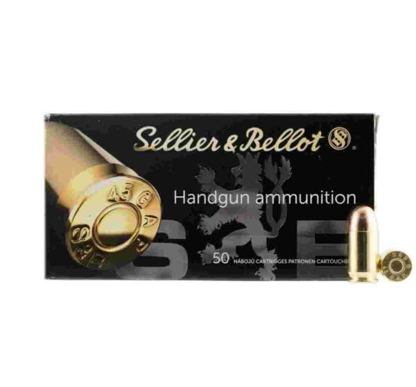 Sellier & Bellot Pistol & Revolver Ammo .45 Gap 230 gr FMJ 50/Box