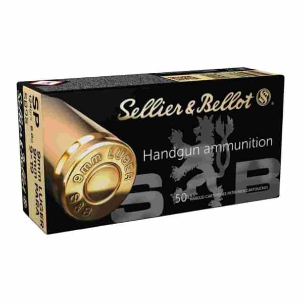 Sellier & Bellot Pistol & Revolver Ammo 9mm 124 gr SP 50/box